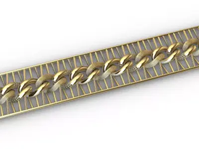 Gold bracelet chains new collection 33-42 3D print models 3D print model