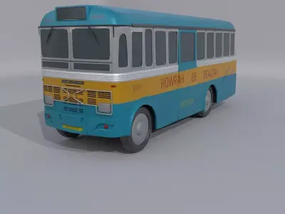 Indian Bus Low-poly 3D model