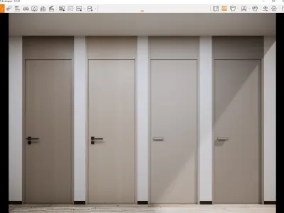 Door Modern bedroom-door-entrance door-wooden door 3D model order
