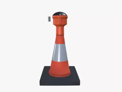 Traffic safety cone 3D model