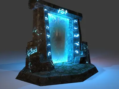 Old Portal Low-poly 3D model