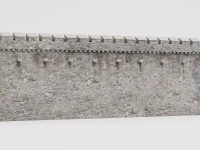 -Medieval Wall- 3D model