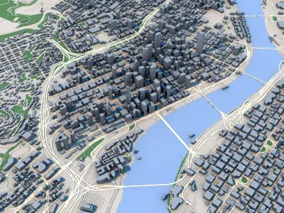 Portland City Oregon United States 3D model