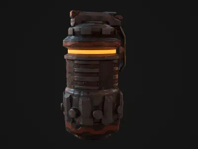 Sci-Fi Grenade Low-poly 3D model
