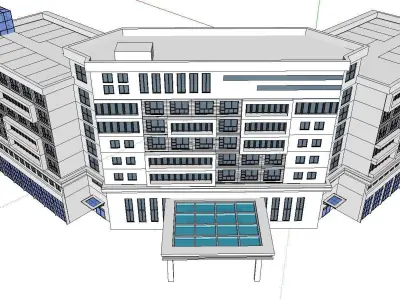 vacation spot-Resort-Fashion Leisure Hotel-0213 3D model