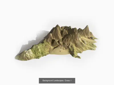 Background Landscapes Grass Collection 3D Model Pack