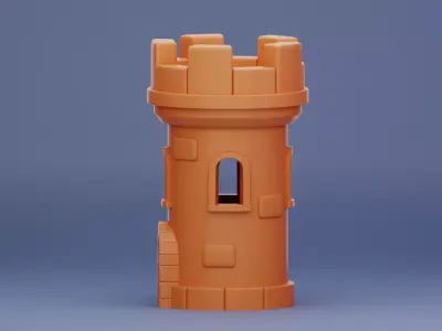 Castle Tower 3D Printable STL Model 3D print model