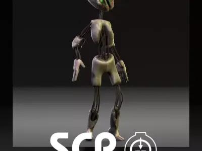 SCP 173 Low-poly 3D model