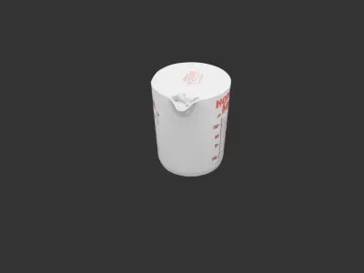 Glass Measuring Cup Low-poly 3D model