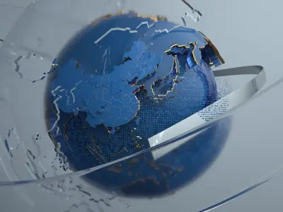 Broadcast Design - C4D Octane Scene File 3D model 3D model