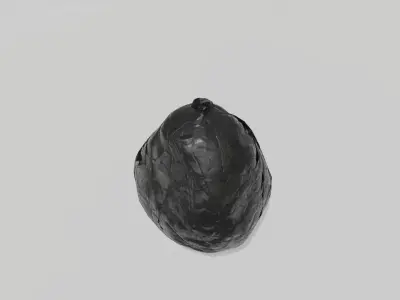Black Plastic Garbage Bag Low-poly 3D model