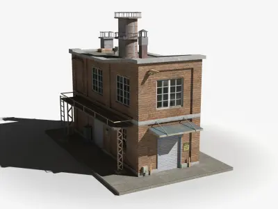Factory xx22 Low-poly 3D model purchase