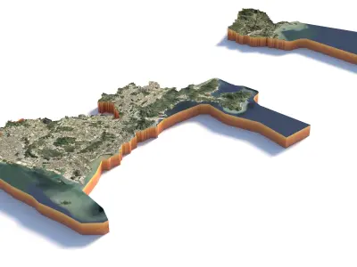 Shenzhen City China 3D model purchase