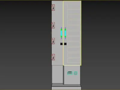 Floating Showcase Wardrobe Small Free 3D model