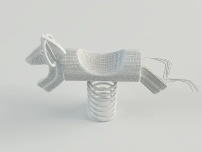 Wood horse 3D model
