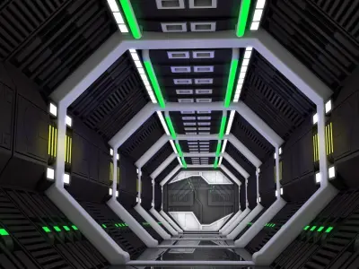 Sci Fi Corridor   3D model