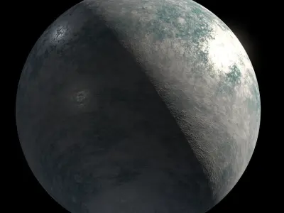 Icy Moon 03 - 8k PBR Low-poly 3D model