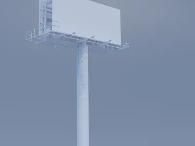 Two-Sided Billboard Low-poly 3D model