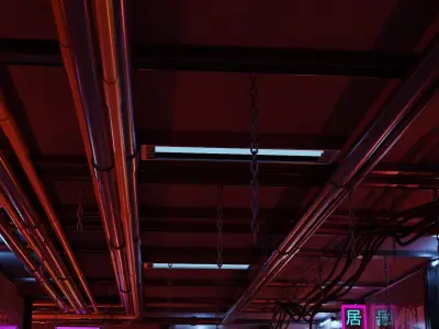 Cyberpunk corridor 3D model