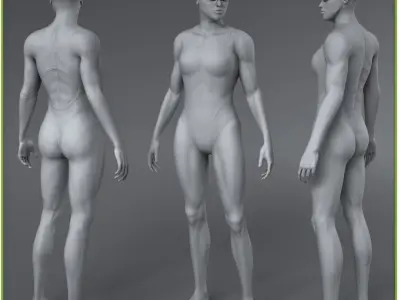  Male And Female Swimmer CG 