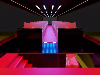 Futuristic Double-Decker Luxury Bus 3D model