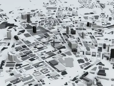 Manchester Streets and Buildings 3D model