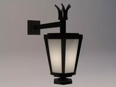Elegant Antic Outdoor Wall Light Low Poly Low-poly 3D model