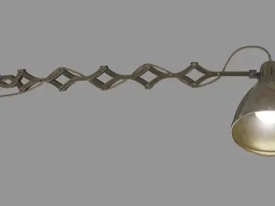 Industrial Folding Wall Light Free 3D model