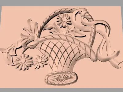 European furniture 3D relief models for CNC wood engraving E203 3D model