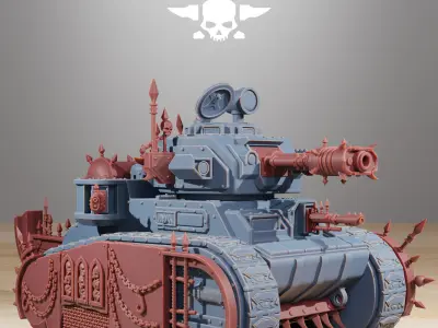 GrimGuard Light Tank Corrupted Conversion Kit 3D print model