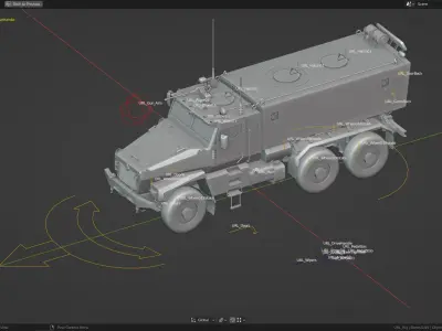  Ural 63095 Armored Car with Interior Realtime 