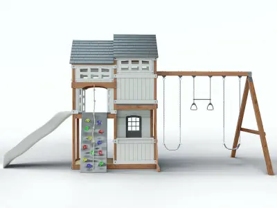 Suncast Vista Hybrid Play Set WRP7000D 3D model