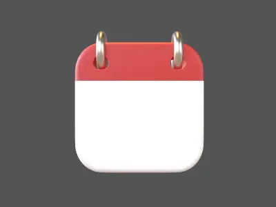 Calendar Icon v1 001 Low-poly 3D model