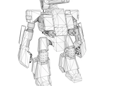 Robot Mecha Militar 3D model