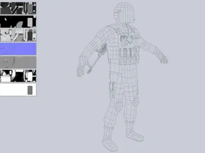 Military GIGN Low-poly 3D model