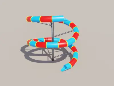 PBR Playground slide  Low-poly 3D model
