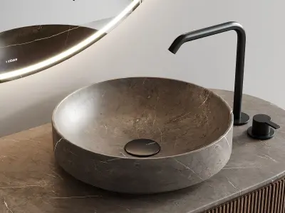 Inbani Grate Vanity Unit Set 10 3D model