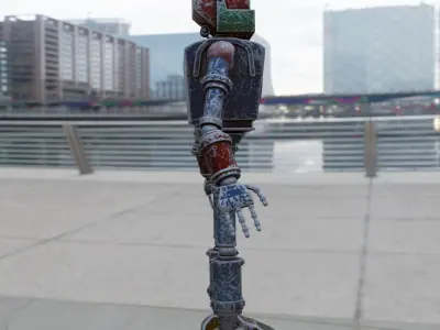 Mecha Robot Game Ready Model Low-poly 3D model