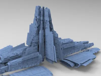 Alien Ship pyramid design 7  3D model