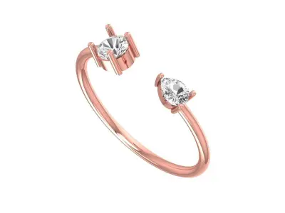 Women Open End Light Weight Band Ring 3D print model