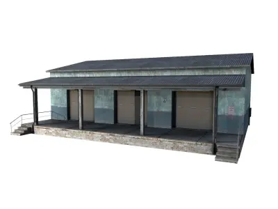 hangar Low-poly 3D model