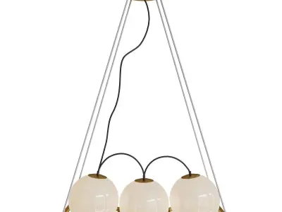 Curved Pea Pendant Lamp 3 Simig 3D model