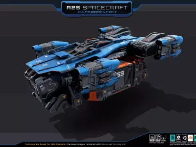A25 Spacecraft - Multipurpose  Low-poly 3D model