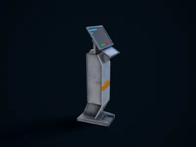 Sci-Fi Console Low-poly 3D model