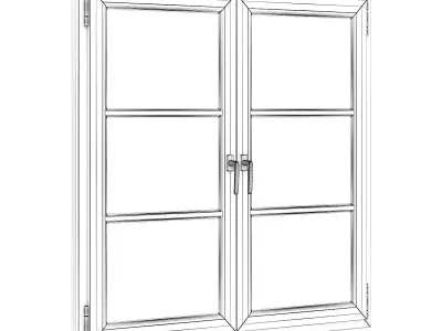 Plastic Window 1522mm x 1520mm 3D model