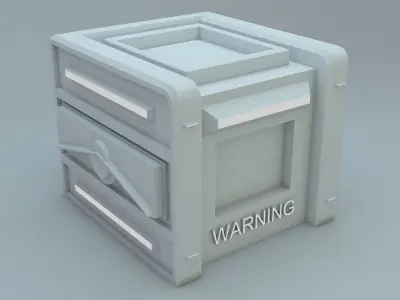 sci fi Cargo Container 3D model Low-poly 3D model