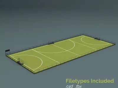 Field Hockey Training Pitch 3D model