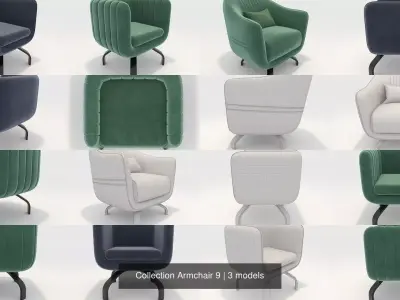 Collection Armchair 9 3D Model Pack