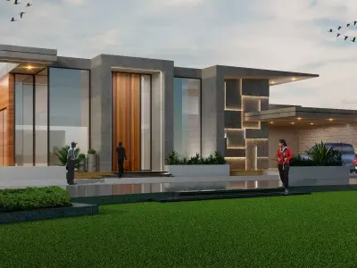 Villa  exterior  3D model