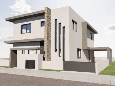 Modern Building 4-3d model Low-poly 3D model